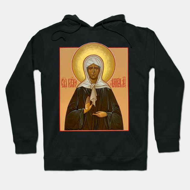 Russian Icon of Saint Matrona of Moscow, Russian Orthodox icon Hoodie by strangelyhandsome